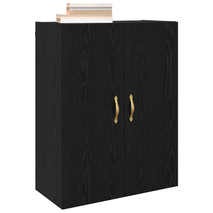 Vægskab Vægmonteret Sort eg 69,5 x 34 x 90 cm Konstrueret træ