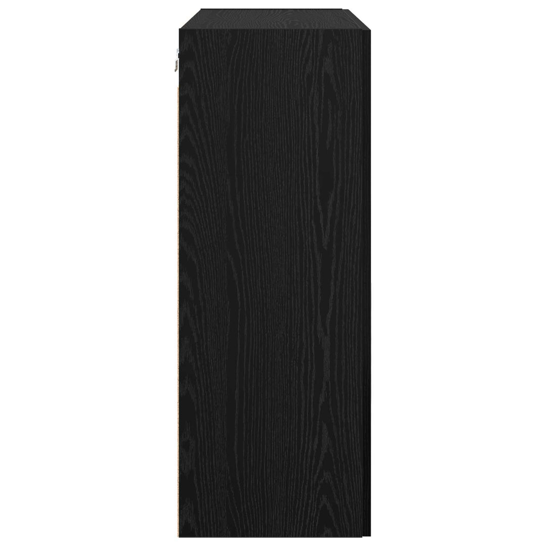Vægskab Sort eg 69,5 x 34 x 90 cm Konstrueret træ