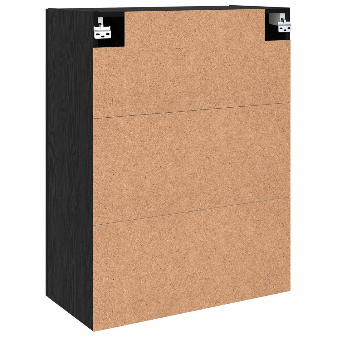 Vægskab Vægmonteret Sort eg 69,5 x 34 x 90 cm Konstrueret træ