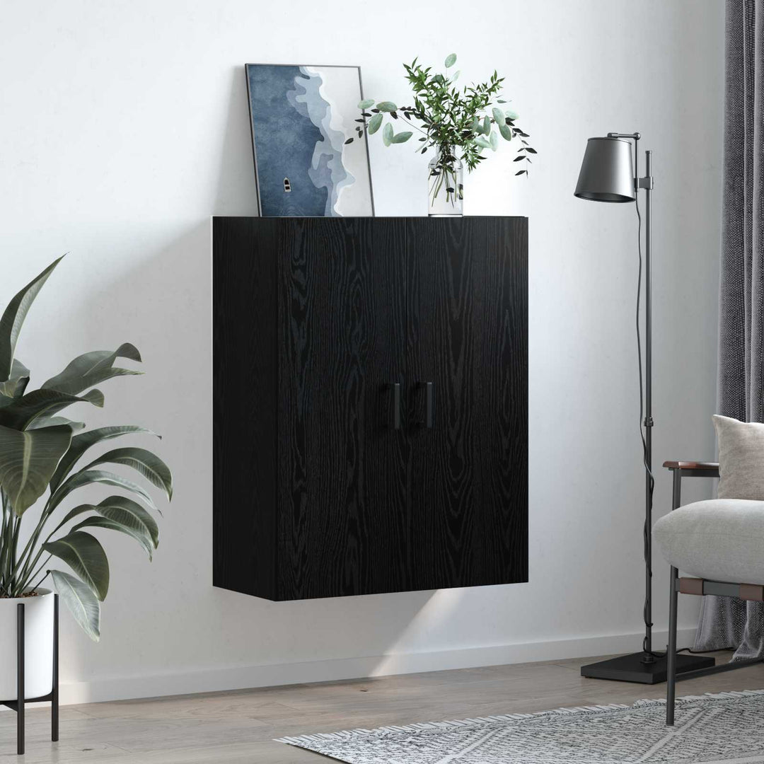 Vægskab Sort eg 69,5 x 34 x 90 cm Konstrueret træ