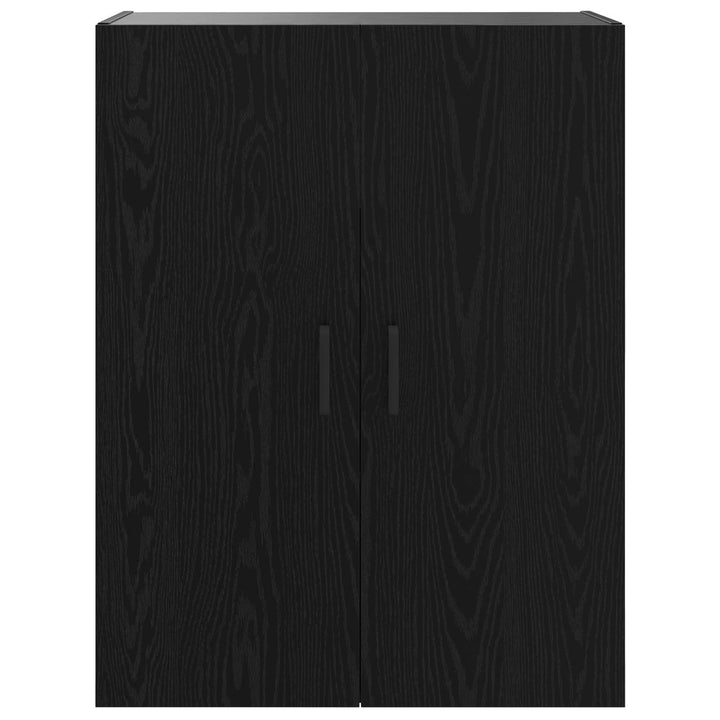 Vægskab Vægmonteret Sort eg 69,5 x 34 x 90 cm Konstrueret træ