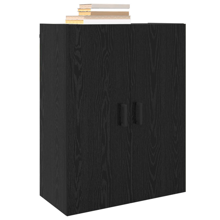 Vægskab Vægmonteret Sort eg 69,5 x 34 x 90 cm Konstrueret træ
