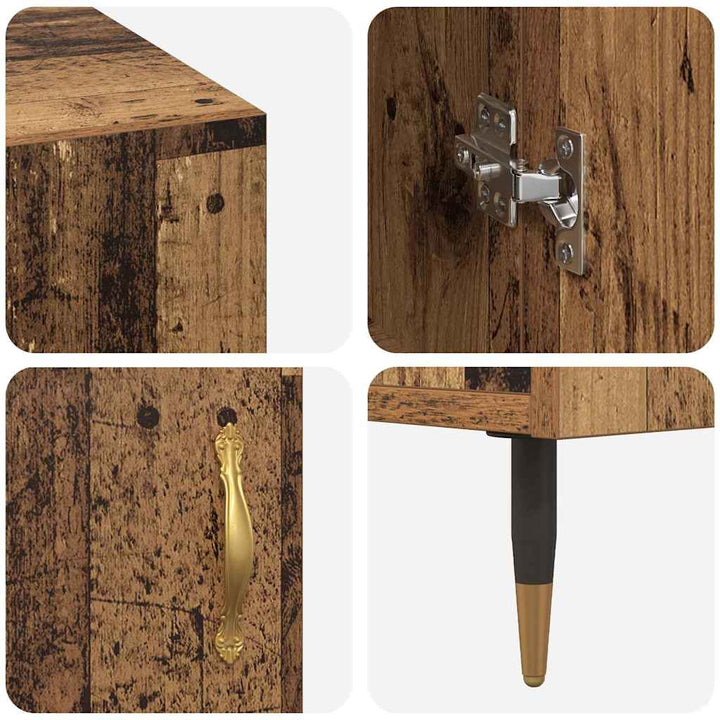 Bord med hylde Gammelt træ 140 x 50 x 75 cm Konstrueret træ