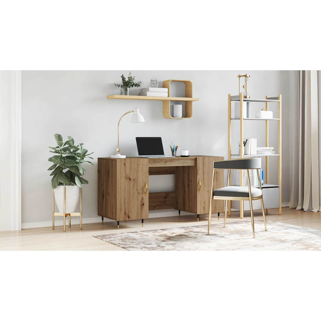 Bord med hylde artisan eg 140 x 50 x 75 cm Konstrueret træ
