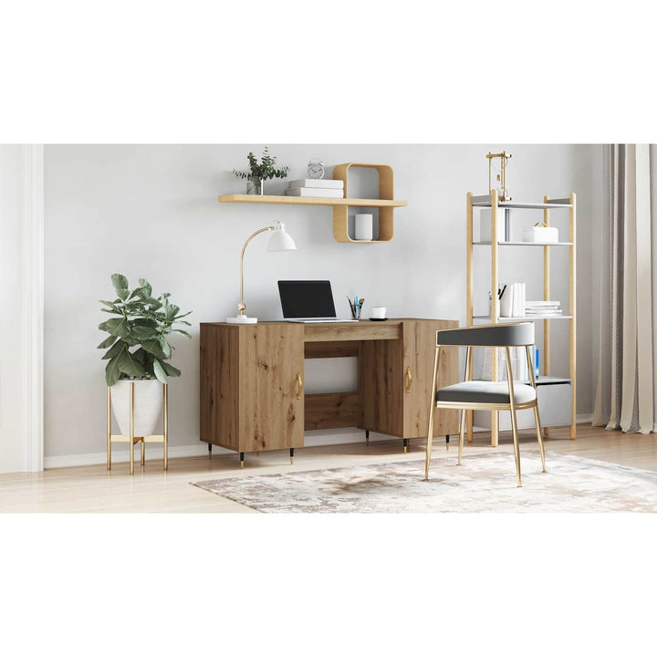 Bord med hylde artisan eg 140 x 50 x 75 cm Konstrueret træ
