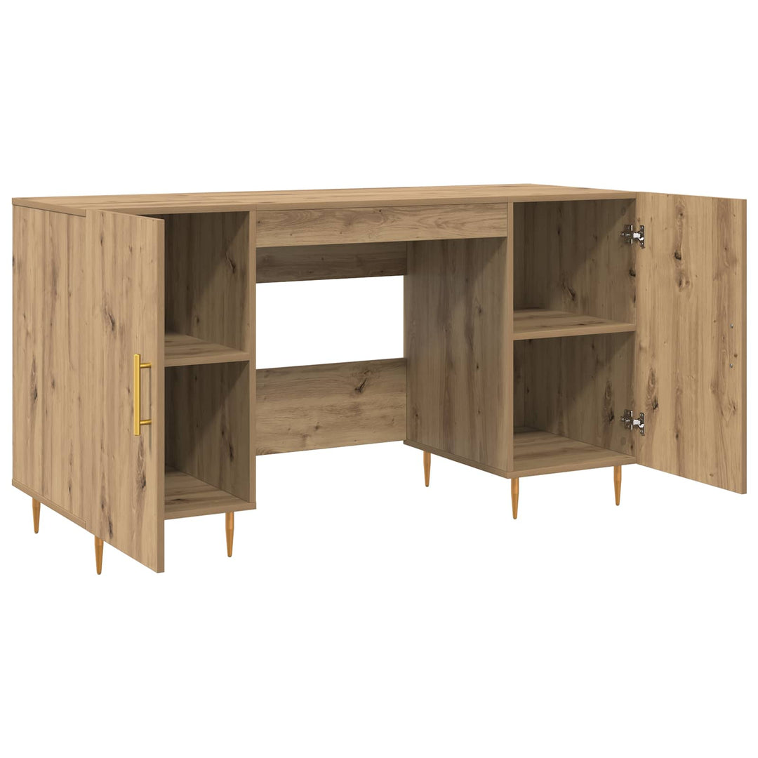Bord med hylde artisan eg 140 x 50 x 75 cm Konstrueret træ