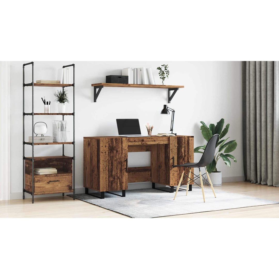 Bord med hylde Gammelt træ 140 x 50 x 75 cm Konstrueret træ