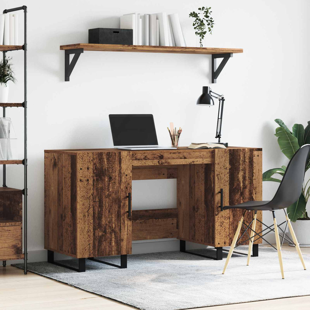 Bord med hylde Gammelt træ 140 x 50 x 75 cm Konstrueret træ
