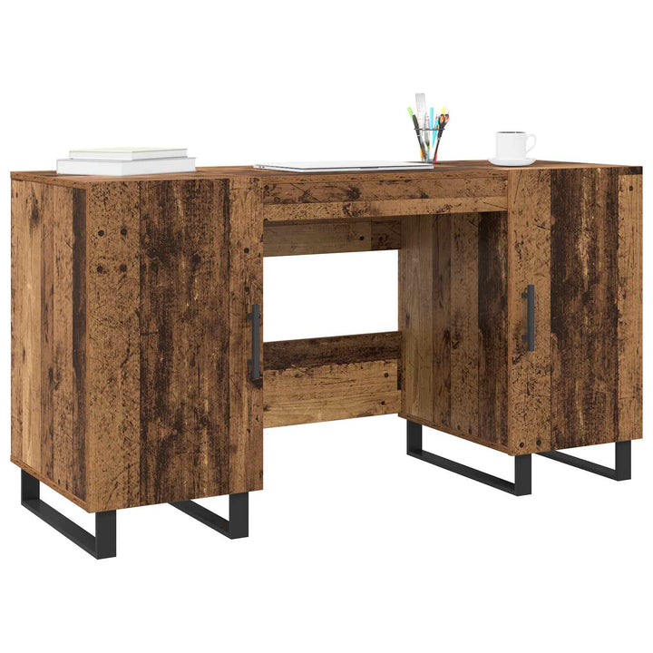 Bord med hylde Gammelt træ 140 x 50 x 75 cm Konstrueret træ