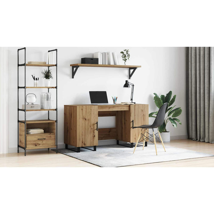 Bord med hylde artisan eg 140 x 50 x 75 cm Konstrueret træ