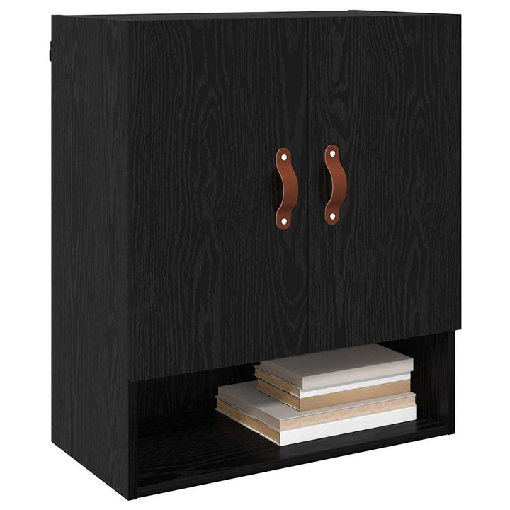 Vægskab Vægmonteret Sort eg 60 x 31 x 70 cm Konstrueret træ