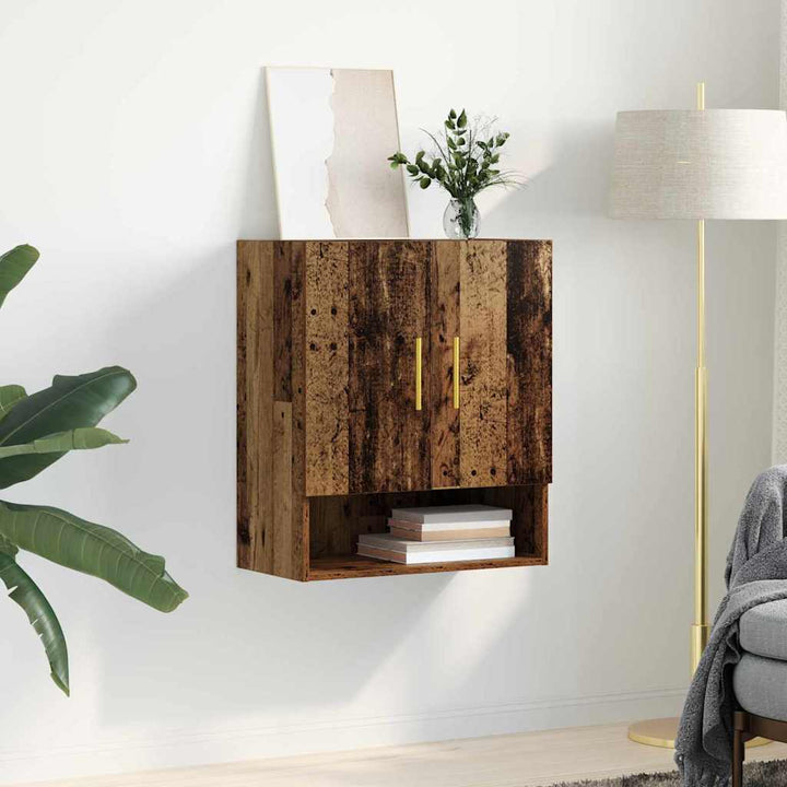 Vægskab Vægmonteret Gammelt træ 60 x 31 x 70 cm Konstrueret træ