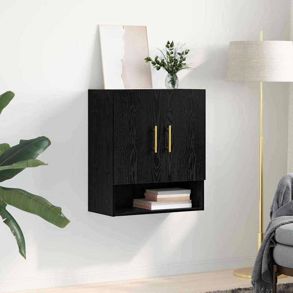 Vægskab 60 x 31 x 70 cm Konstrueret træ Sort eg