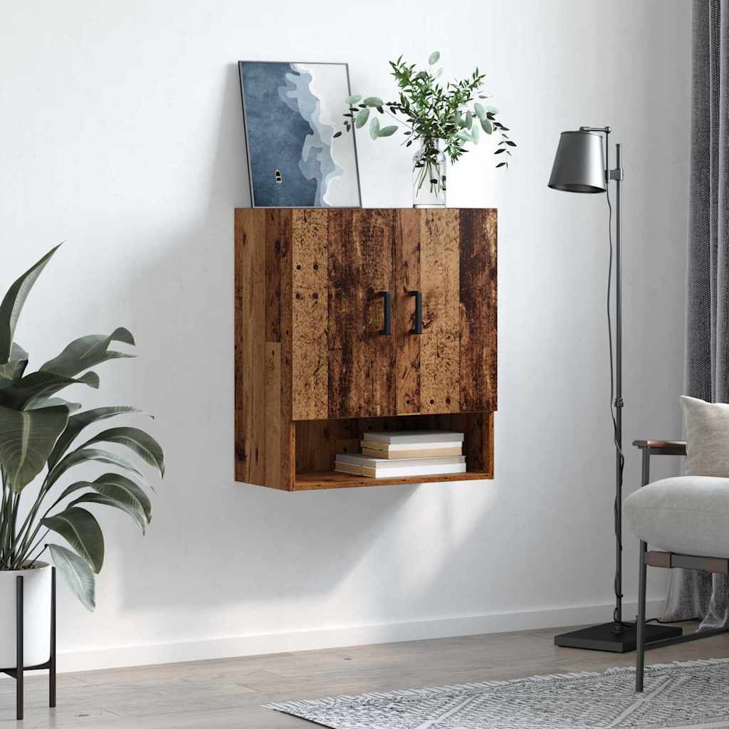 Vægskab Vægmonteret Gammelt træ 60 x 31 x 70 cm Konstrueret træ