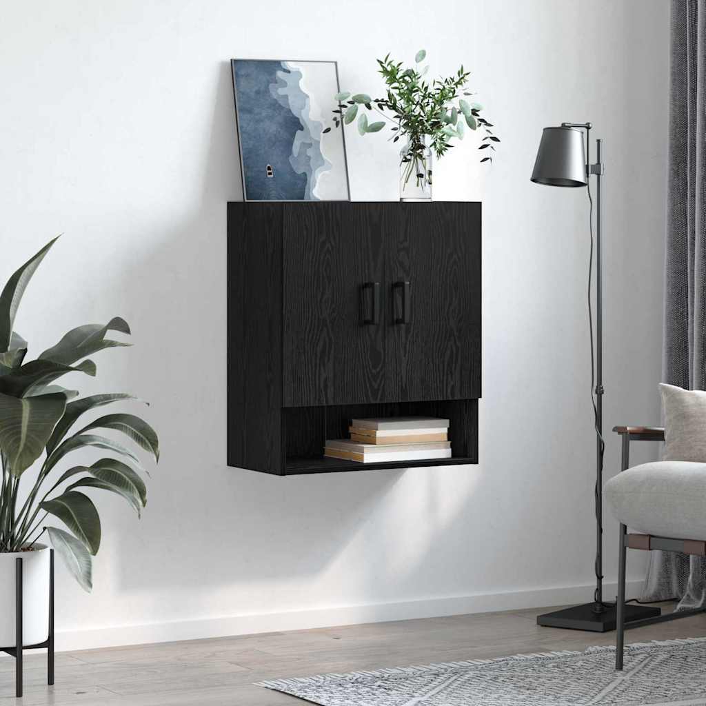 Vægskab 60 x 31 x 70 cm Konstrueret træ Sort eg