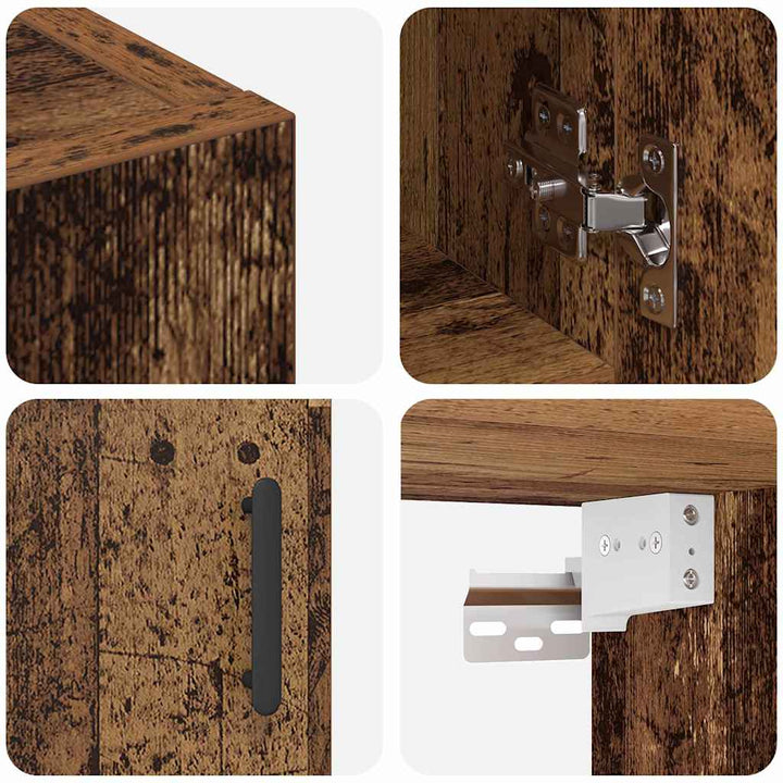 Vægmonteret skab 60 x 31 x 70 cm Konstrueret træ Gammelt træ