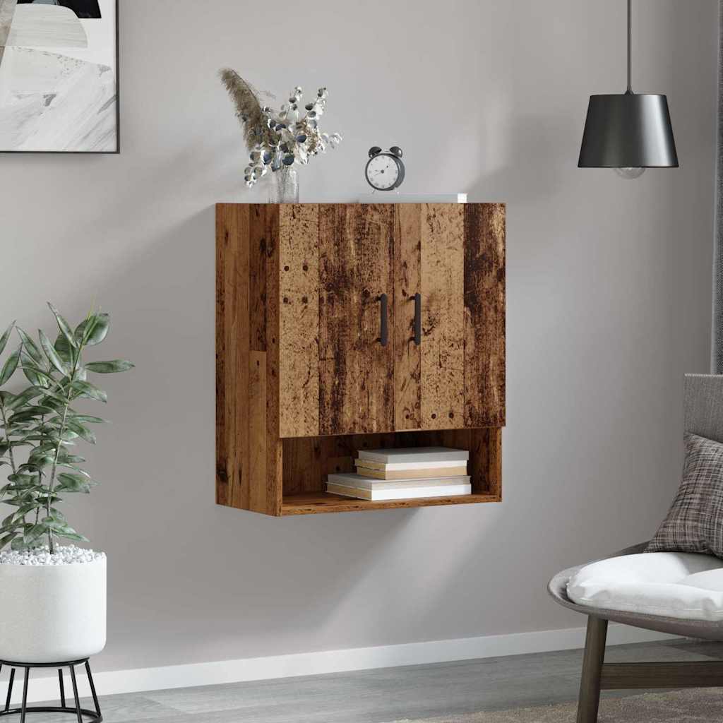 Vægmonteret skab 60 x 31 x 70 cm Konstrueret træ Gammelt træ