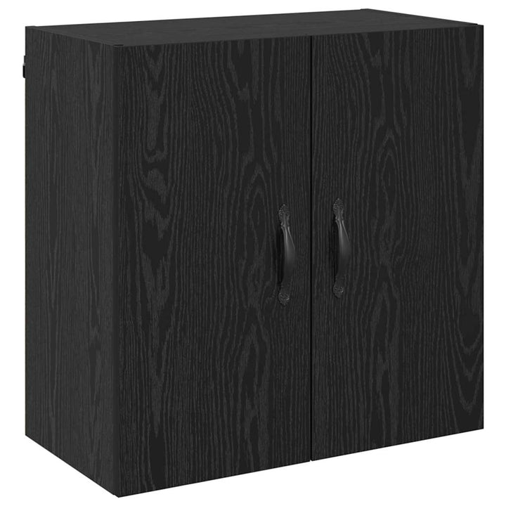 Vægmonteret skab Sort eg 60 x 31 x 60 cm Konstrueret træ