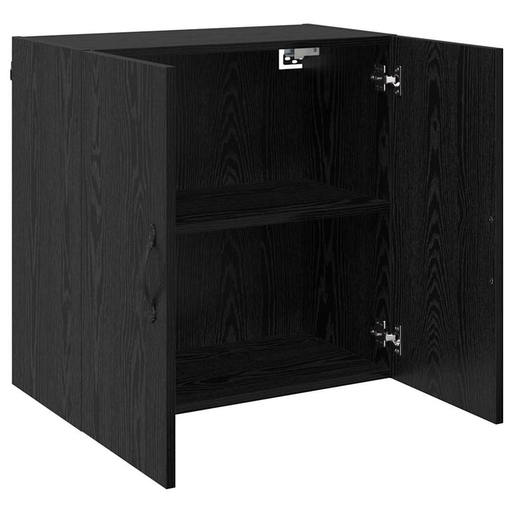 Vægmonteret skab Sort eg 60 x 31 x 60 cm Konstrueret træ
