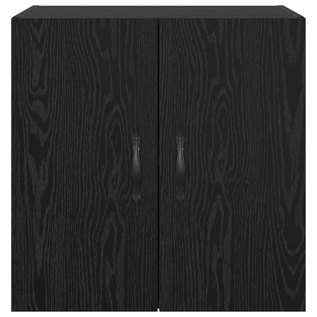 Vægmonteret skab Sort eg 60 x 31 x 60 cm Konstrueret træ