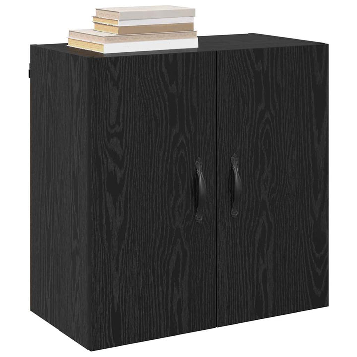 Vægmonteret skab Sort eg 60 x 31 x 60 cm Konstrueret træ