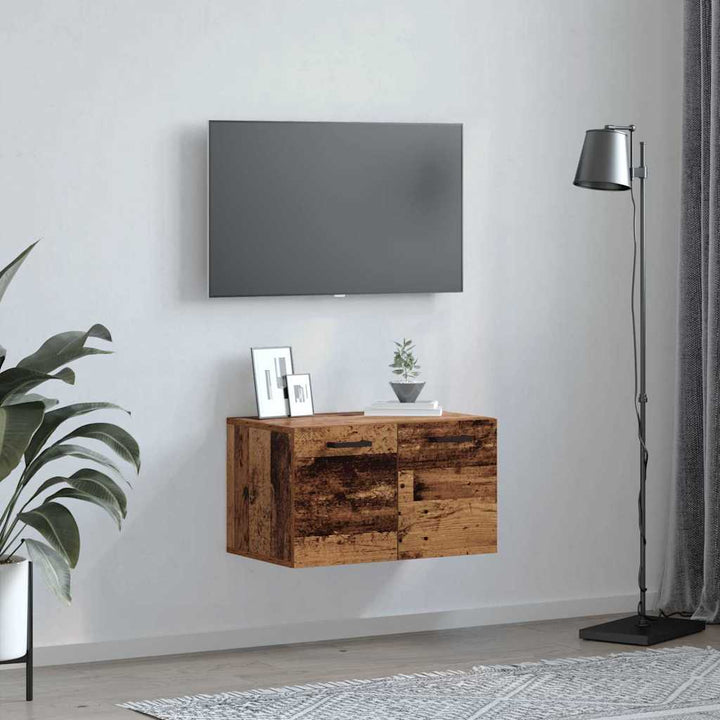 Vægmonteret skab Gammelt træ 60 x 36,5 x 35 cm Konstrueret træ