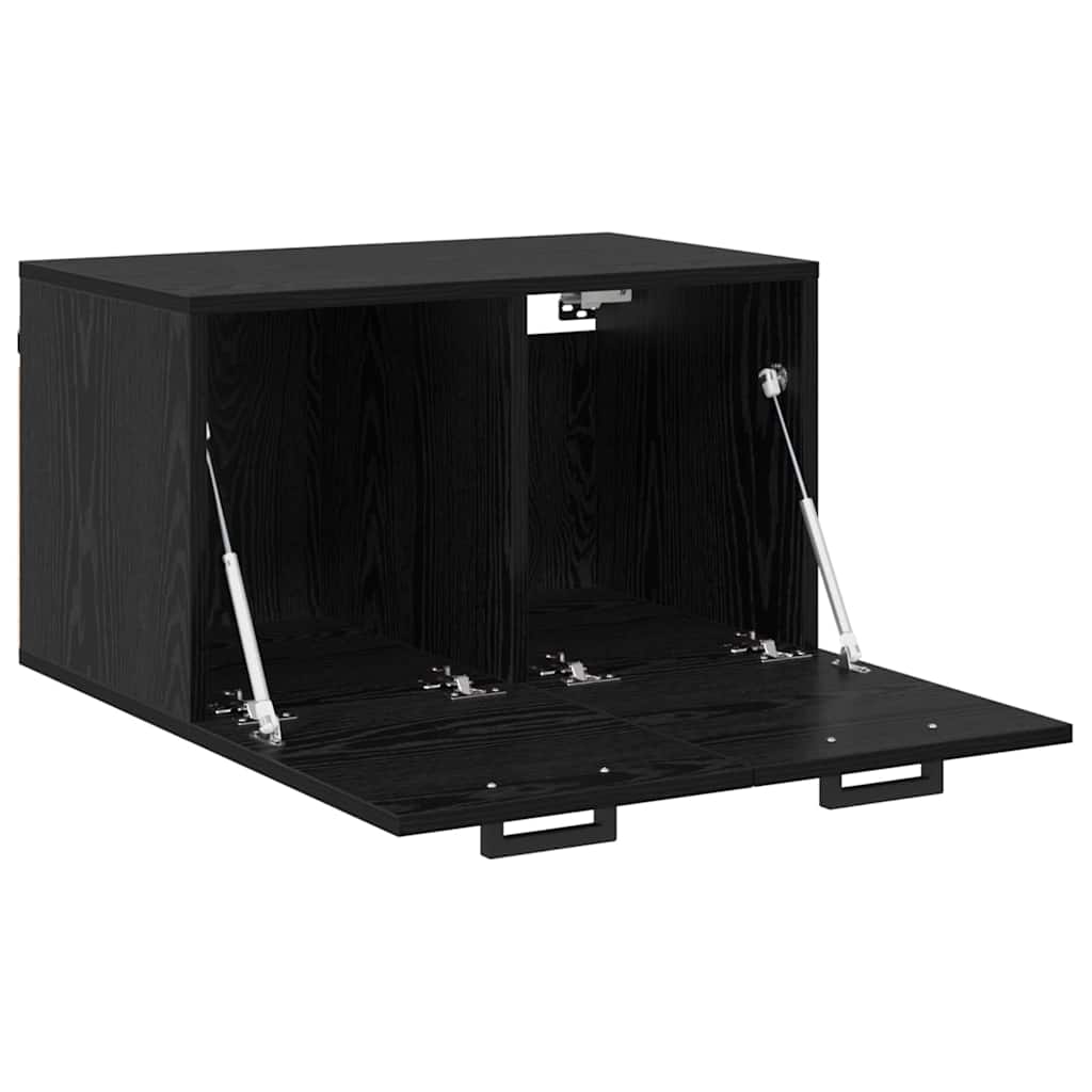 Vægmonteret skab 60 x 36,5 x 35 cm Konstrueret træ Sort eg
