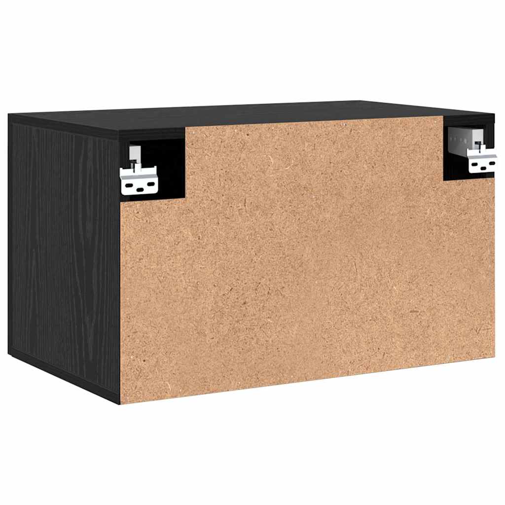Vægmonteret skab 60 x 36,5 x 35 cm Konstrueret træ Sort eg