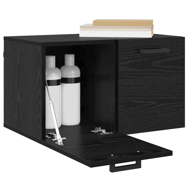 Vægmonteret skab 60 x 36,5 x 35 cm Konstrueret træ Sort eg
