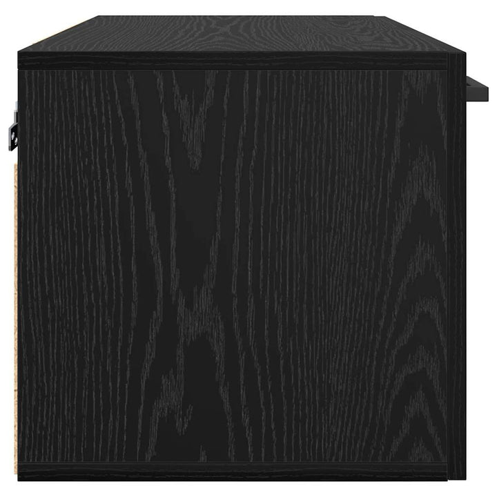 Vægmonteret skab 60 x 36,5 x 35 cm Konstrueret træ Sort eg