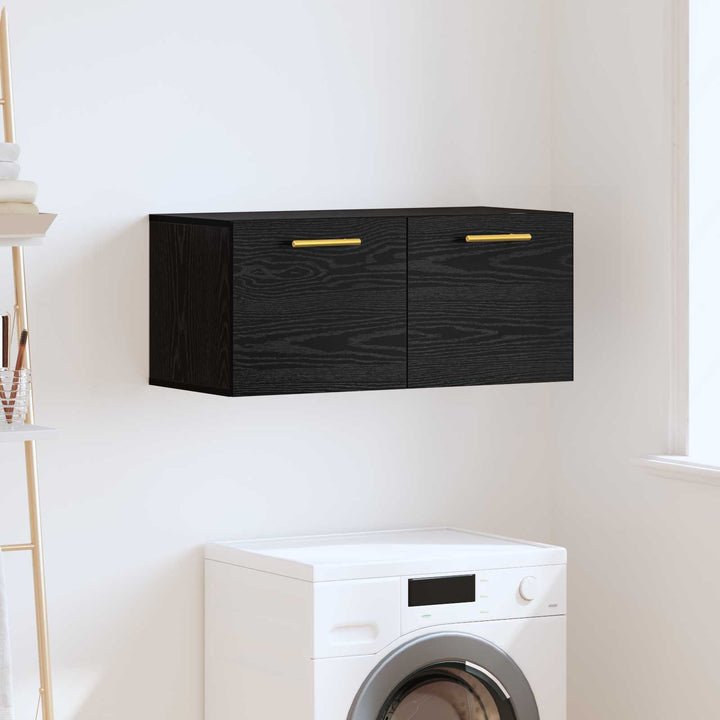 Vægskab 80 x 36.5 x 35 cm Konstrueret træ Sort eg