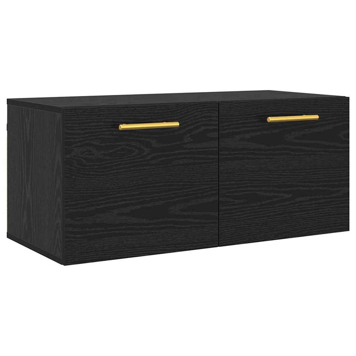Vægskab 80 x 36.5 x 35 cm Konstrueret træ Sort eg
