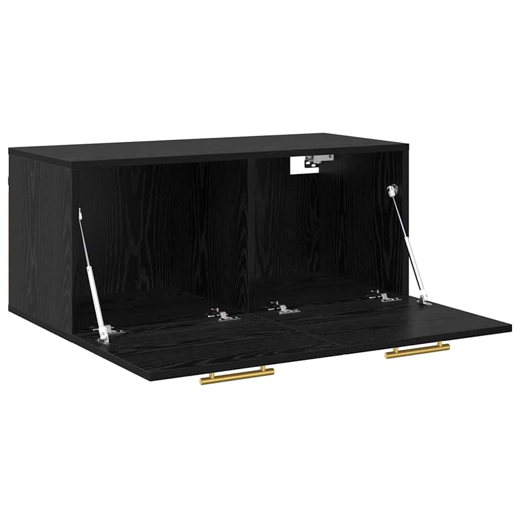 Vægskab 80 x 36.5 x 35 cm Konstrueret træ Sort eg