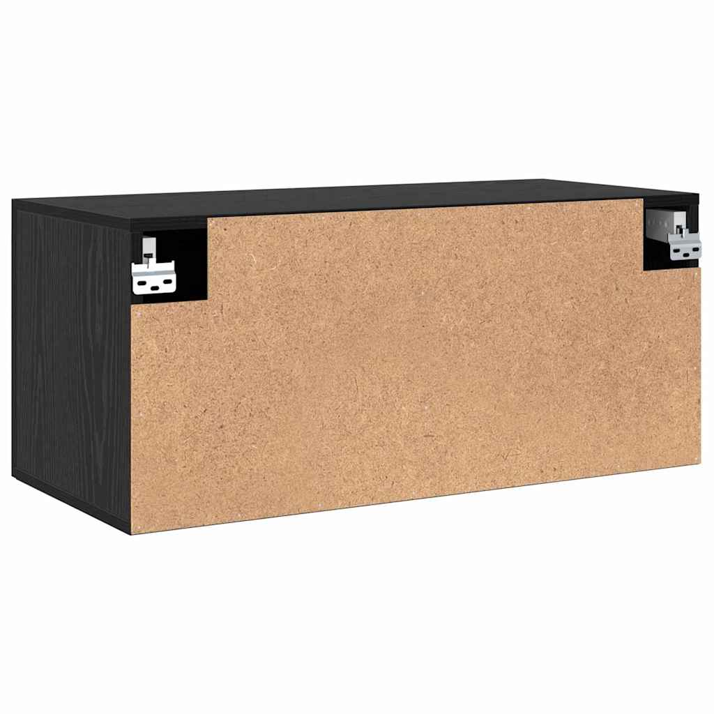 Vægskab 80 x 36.5 x 35 cm Konstrueret træ Sort eg