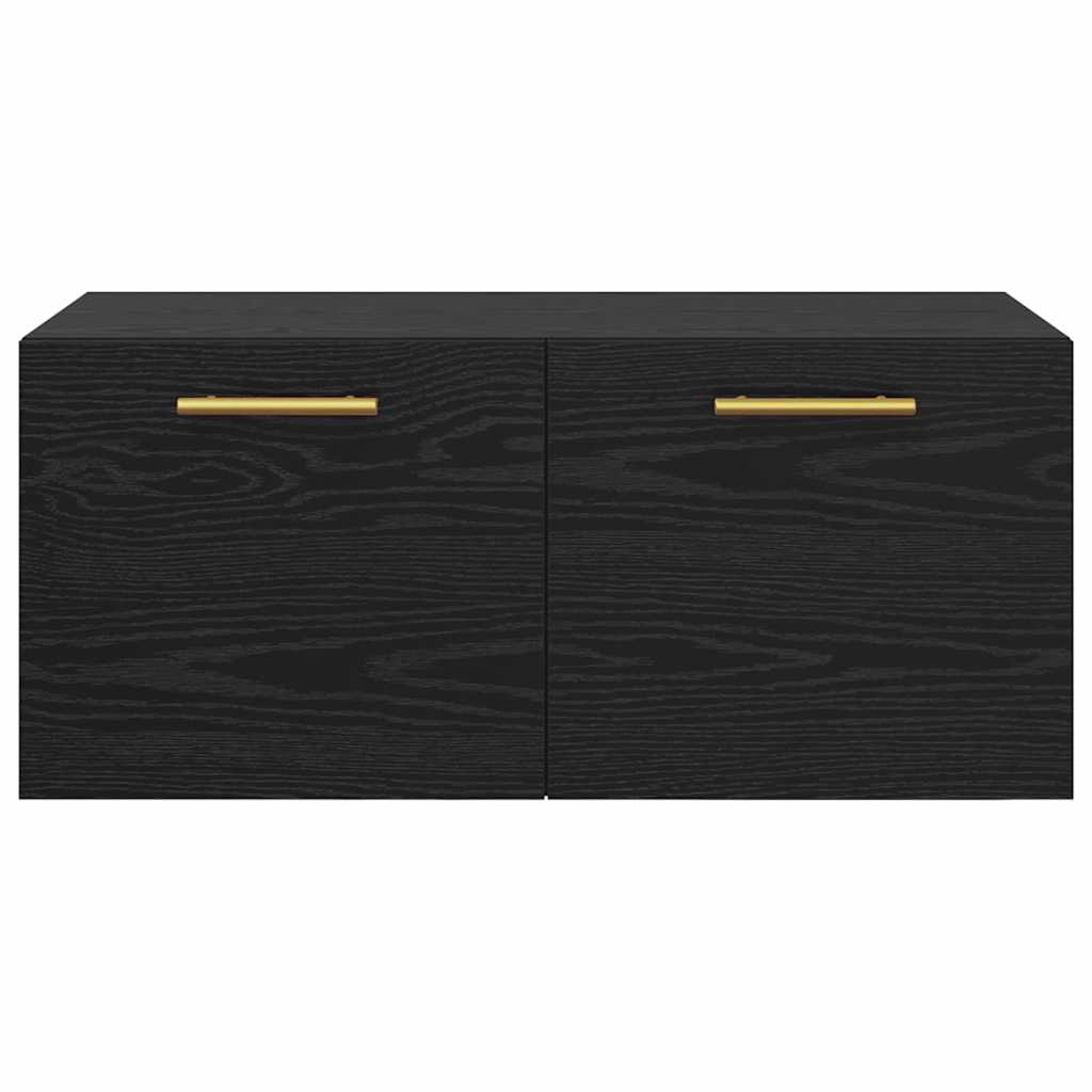 Vægskab 80 x 36.5 x 35 cm Konstrueret træ Sort eg