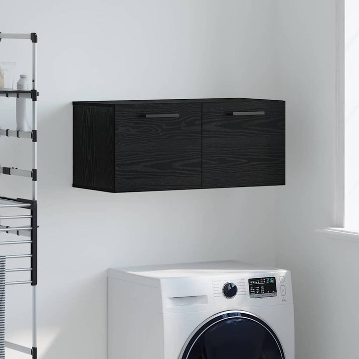Vægskab 80 x 36.5 x 35 cm Konstrueret træ Sort eg