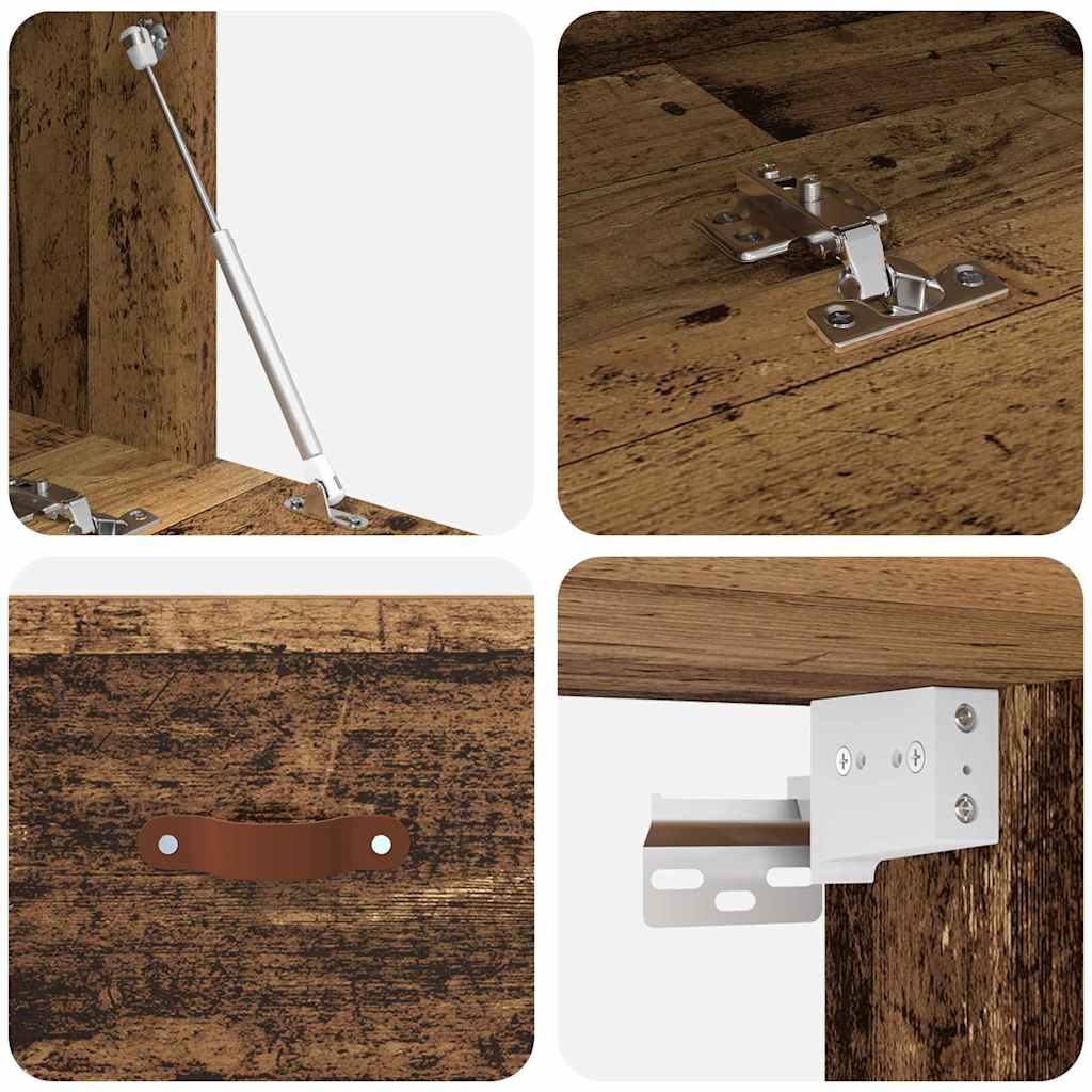Vægmonteret skab Gammelt træ 100 x 36,5 x 35 cm Konstrueret træ