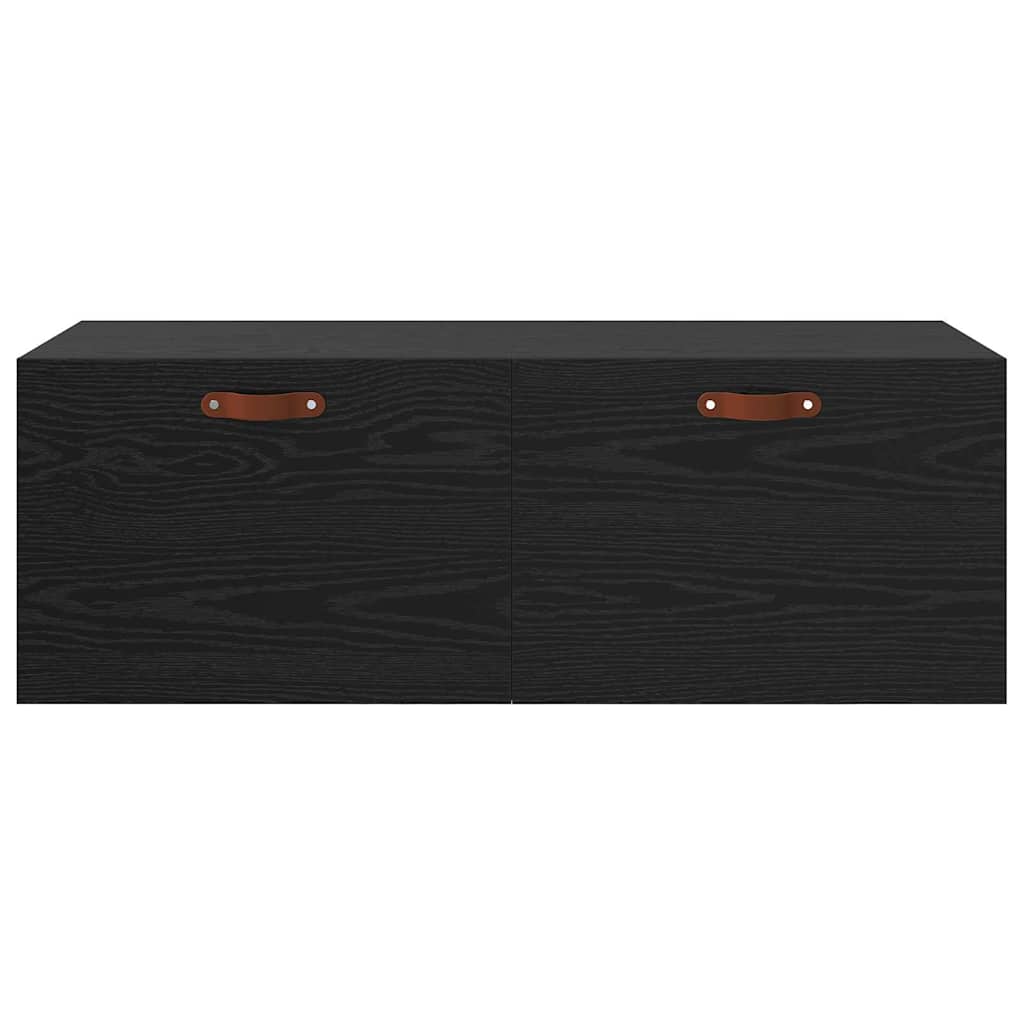 Vægmonteret skab 100 x 36,5 x 35 cm Konstrueret træ Sort eg