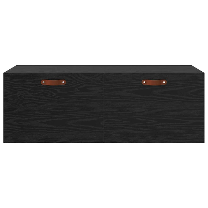 Vægmonteret skab 100 x 36,5 x 35 cm Konstrueret træ Sort eg