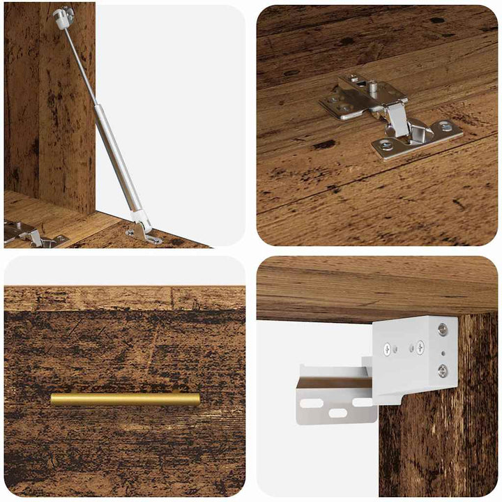 Vægskab 100 x 36.5 x 35 cm Konstrueret træ Gammelt træ