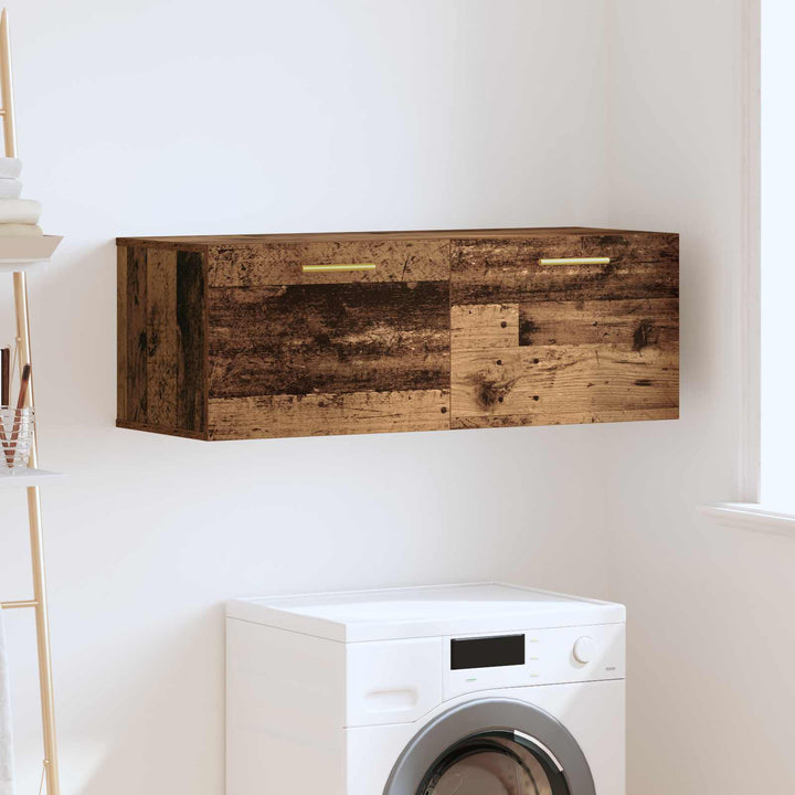 Vægskab 100 x 36.5 x 35 cm Konstrueret træ Gammelt træ