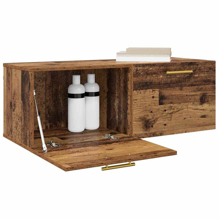Vægskab 100 x 36.5 x 35 cm Konstrueret træ Gammelt træ