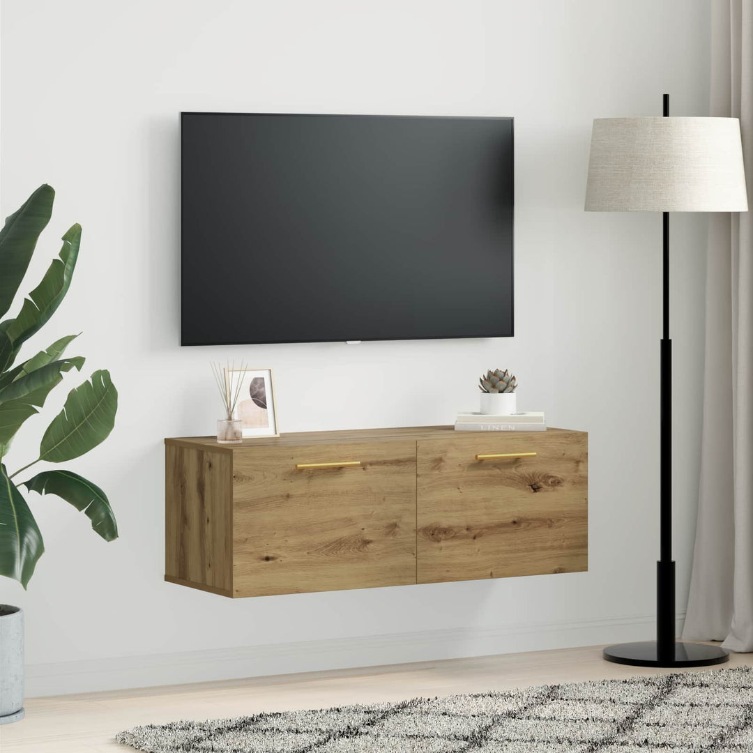 Vægskab 100 x 36.5 x 35 cm Konstrueret træ artisan eg