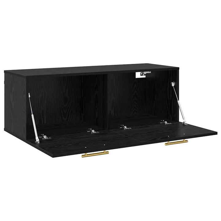 Vægskab 100 x 36.5 x 35 cm Konstrueret træ Sort eg