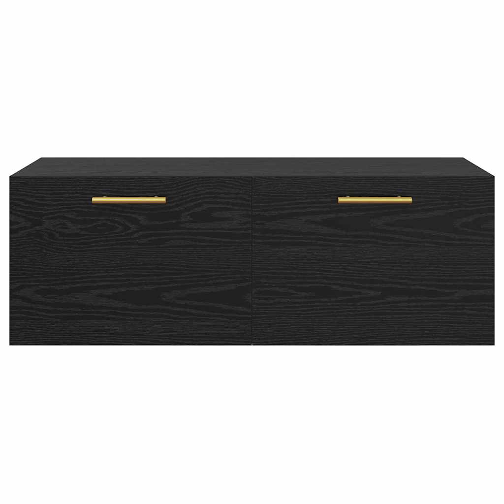 Vægskab 100 x 36.5 x 35 cm Konstrueret træ Sort eg