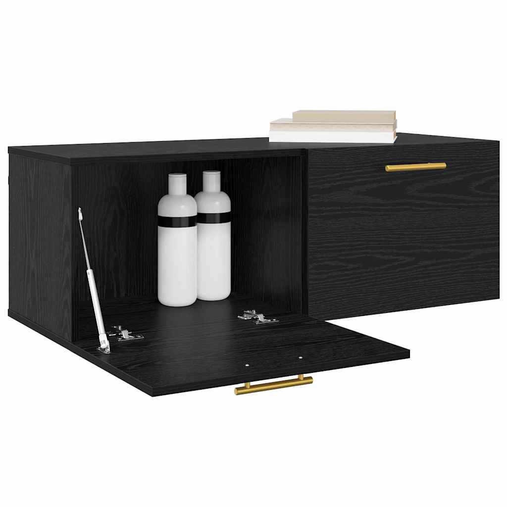 Vægskab 100 x 36.5 x 35 cm Konstrueret træ Sort eg