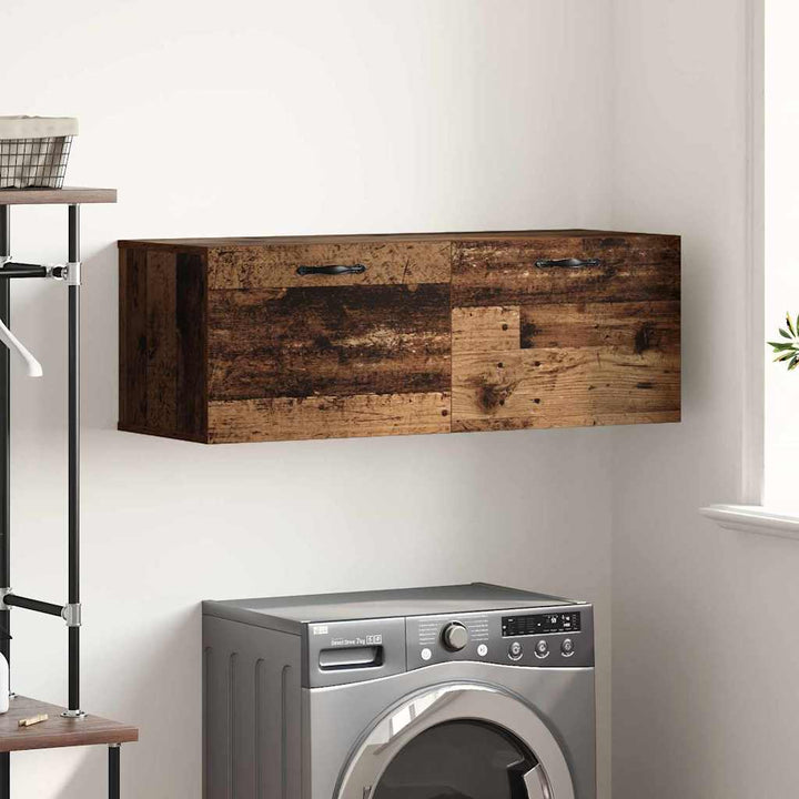 Vægmonteret skab Gammelt træ 100 x 36,5 x 35 cm Konstrueret træ