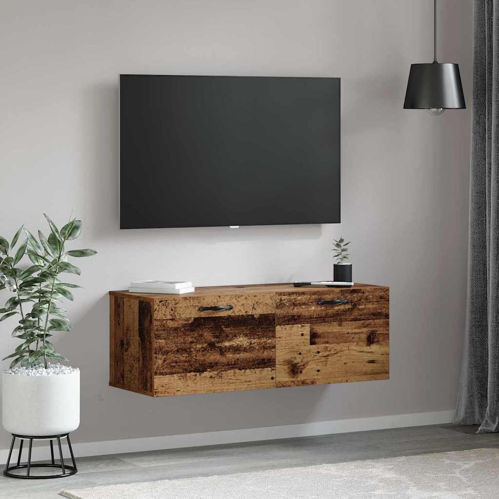 Vægmonteret skab Gammelt træ 100 x 36,5 x 35 cm Konstrueret træ