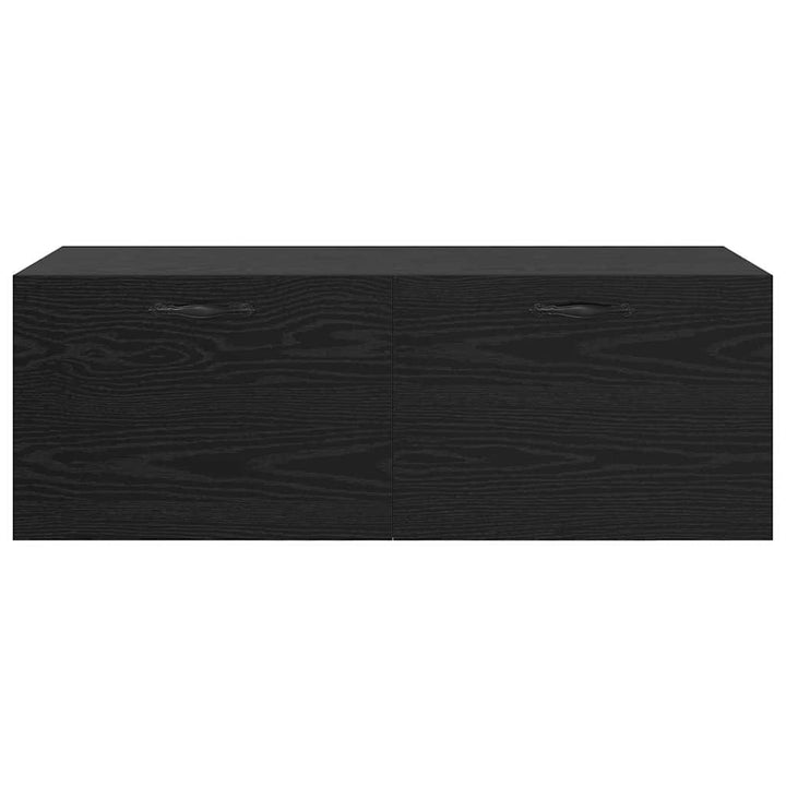 Vægmonteret skab 100 x 36,5 x 35 cm Konstrueret træ Sort eg