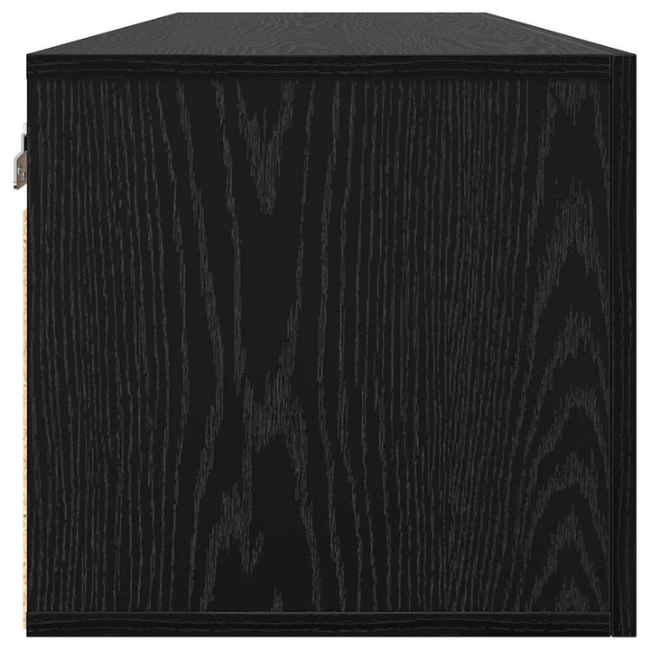 Vægmonteret skab 100 x 36,5 x 35 cm Konstrueret træ Sort eg